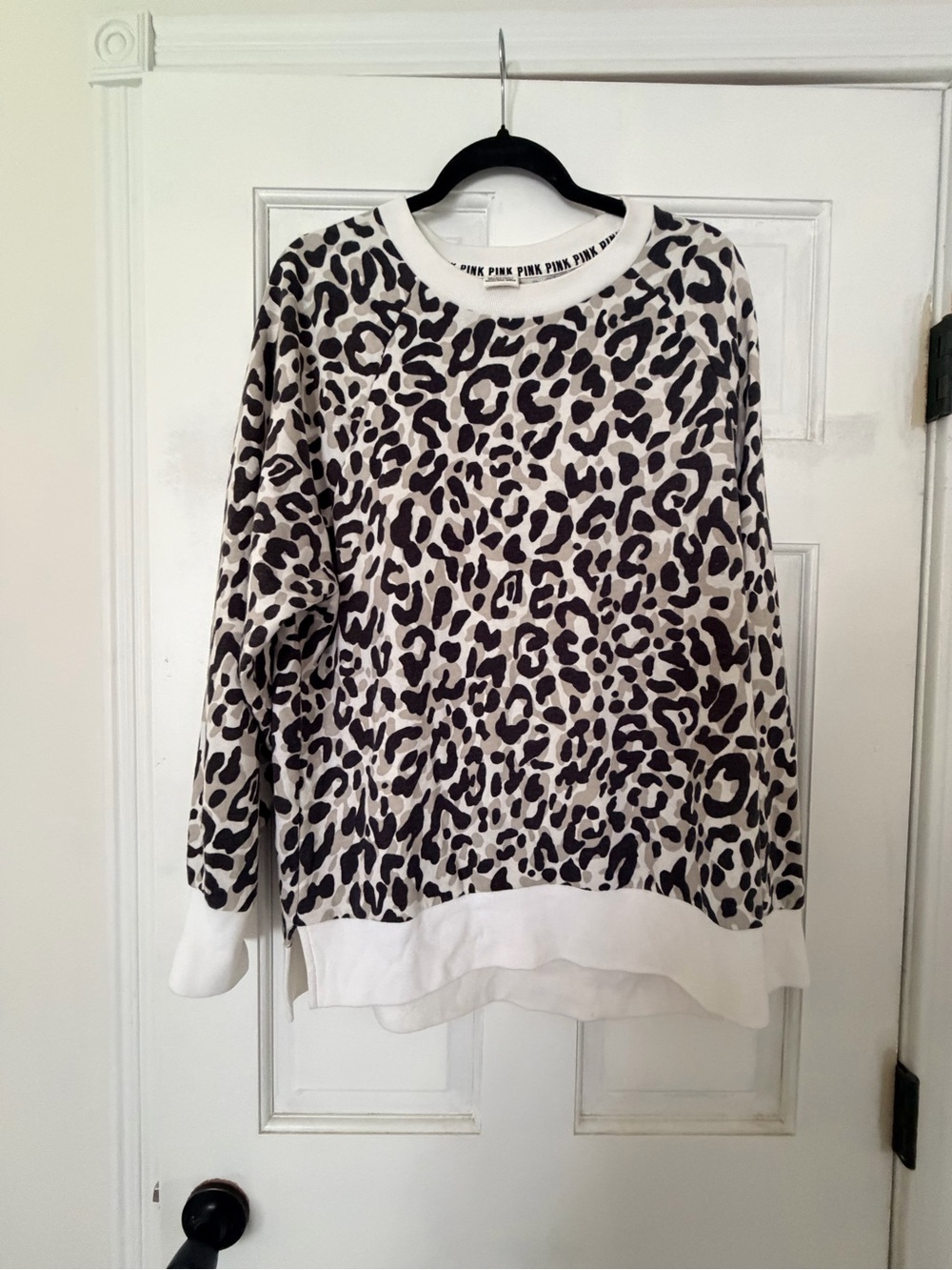 Victoria's Secret PINK Leopard Print Crewneck Sweatshirt